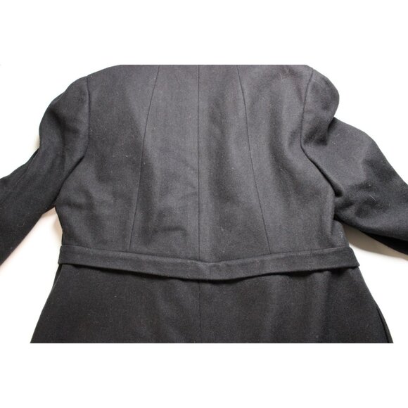 Nine West Womens Black Wool-Blend Long Sleeve Overcoat Size 10 🖤 Classic Button - Picture 11 of 12